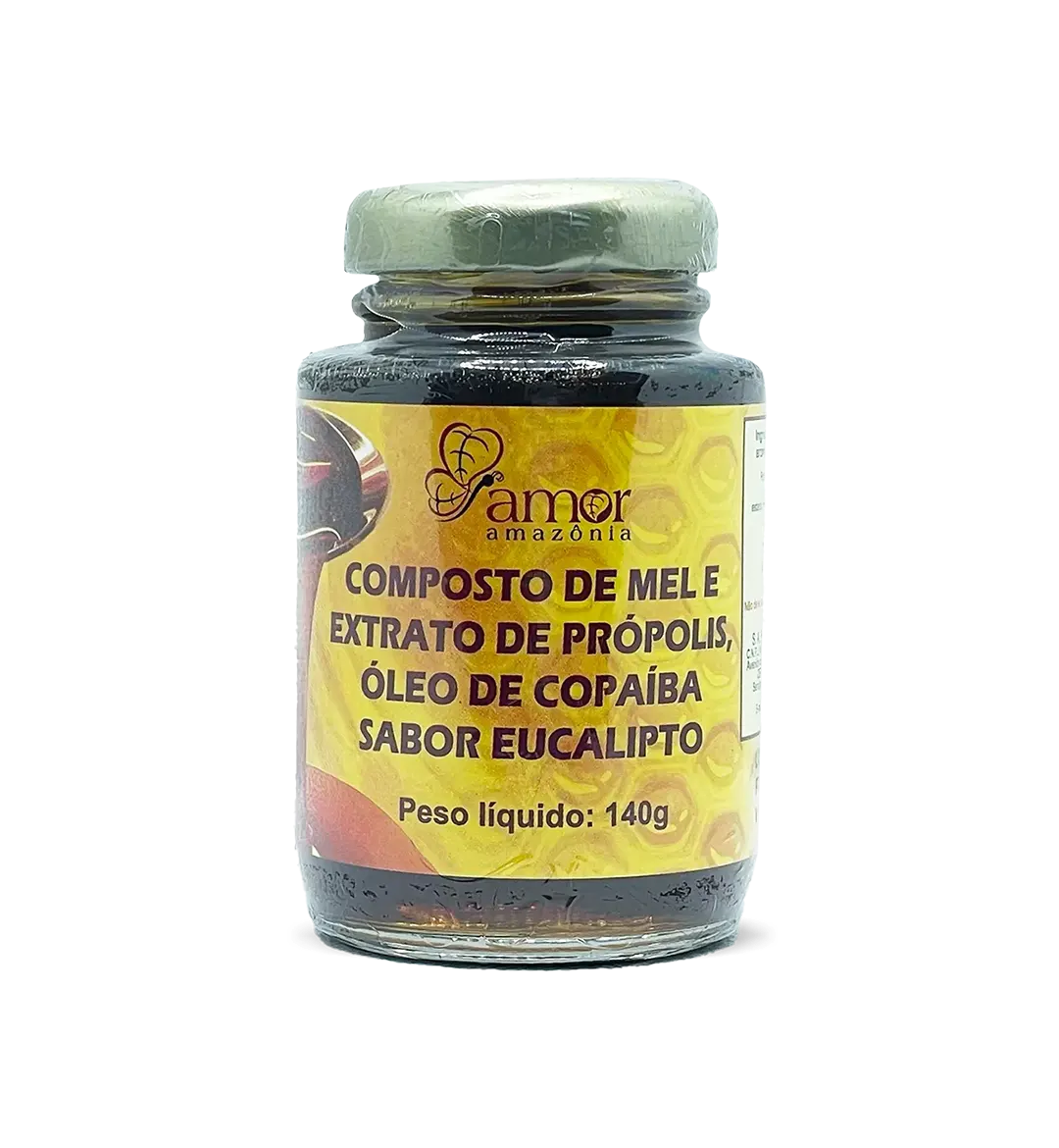 Composto de Mel, Própolis e Copaíba Sabor Eucalipto (140g) - Imunidade e Alívio Respiratório