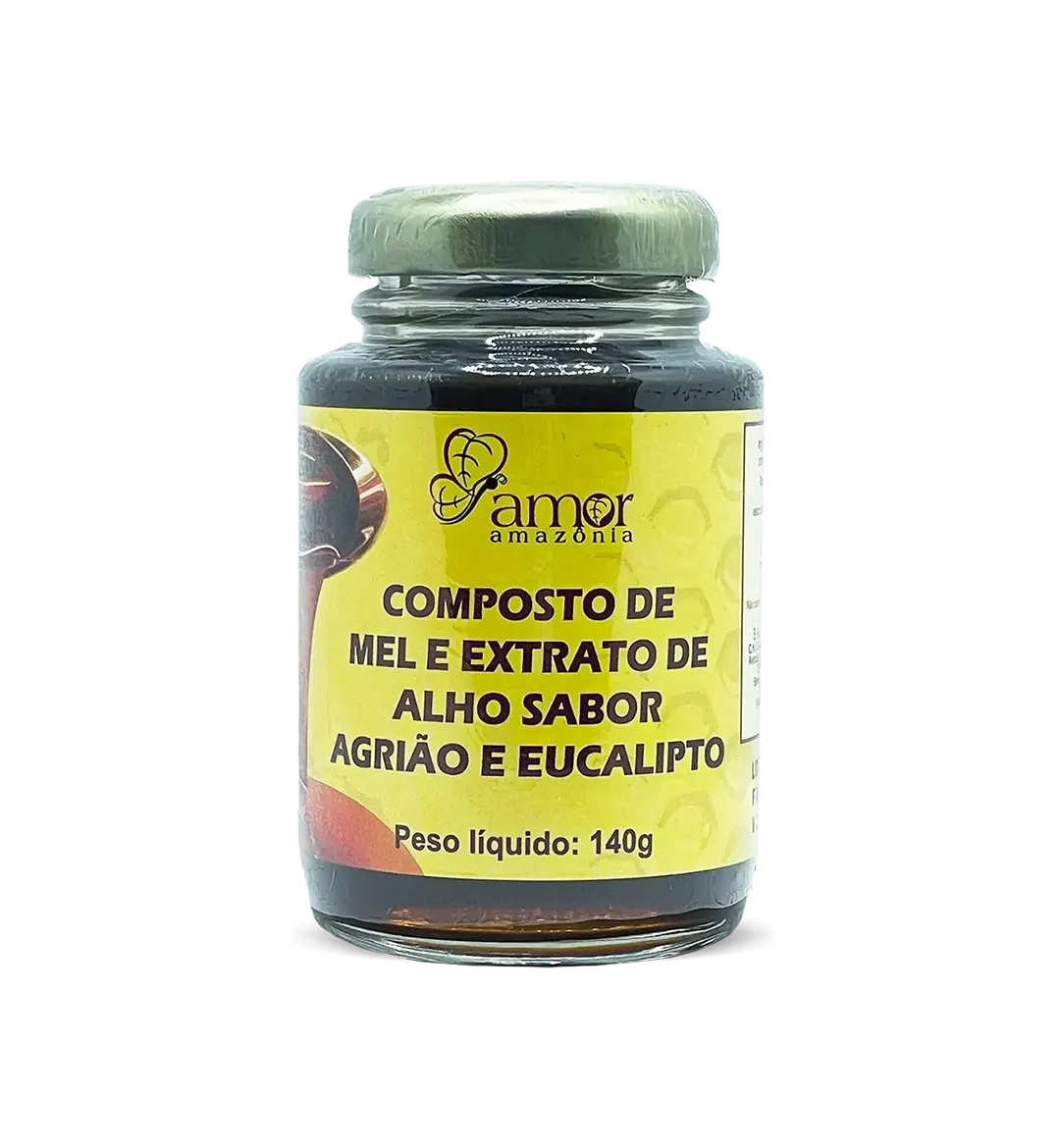 Composto de Mel, Extrato de Alho, Agrião e Eucalipto (140g) - Ação Expectorante e Imunológica